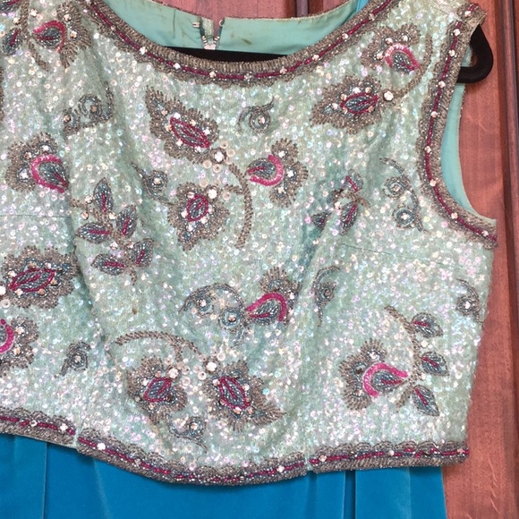 Custom Made Vintage Velvet/Sequins Dress - Picture 5 of 8